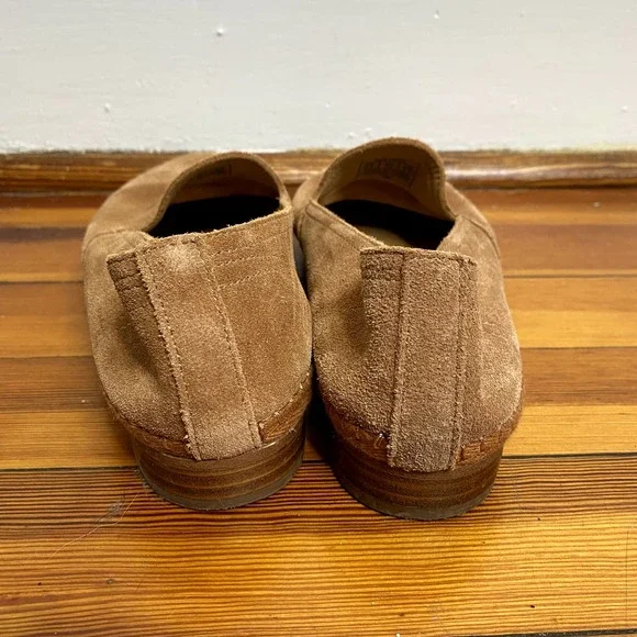 Soludos Tan Venetian Soft Cowhide Suede Slip On Round Toe Loafers - Picture 7 of 10